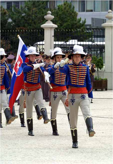 The Guard of Honour of the President of the Slovak Republic in historical uniforms