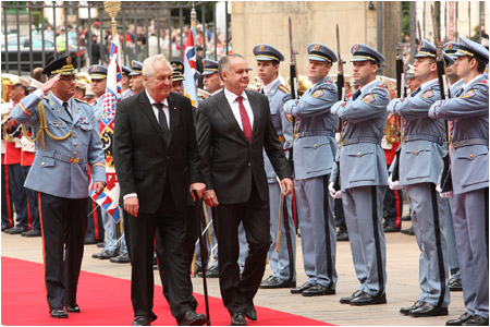 Prezident Andrej Kiska na oficilnej nvteve v Prahe