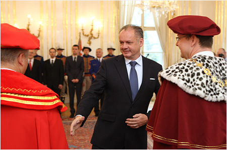 18.11.2014 - Prezident SR Andrej Kiska vymenoval rektorov vysokch kl 