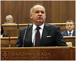 Vystpenie prezidenta Andreja Kisku pred poslancami Nrodnej rady