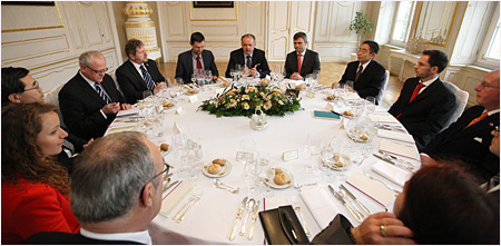 27.11.2014 - Pracovn obed s vevyslancami krajn Izrael, Japonsko, USA, vajiarsko, Jun Krea a Turecko