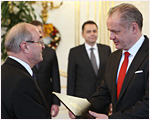 Prezident SR vymenoval guvernra Nrodnej banky Slovenska