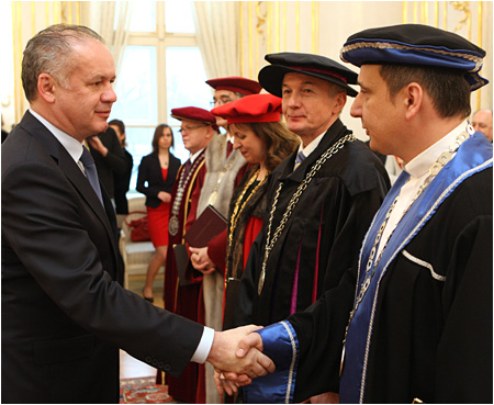 29.1.2015 - Prezident SR vymenoval nových rektorov vysokých škôl