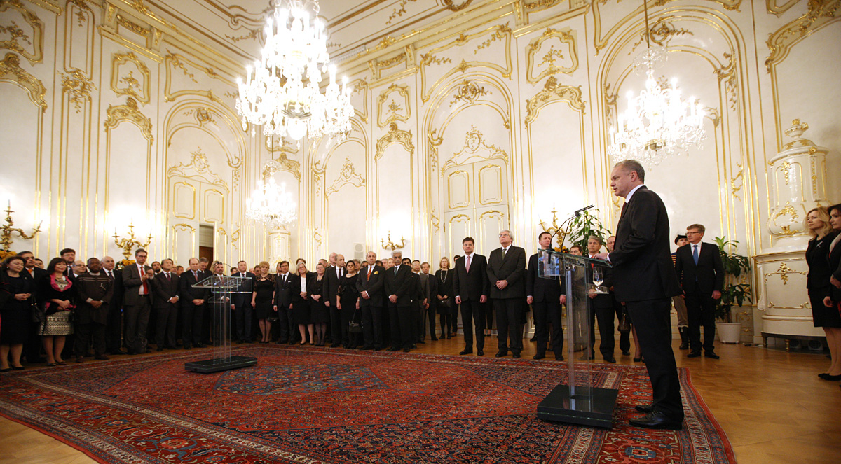 President Kiska held a New Year 's meeting with diplomats