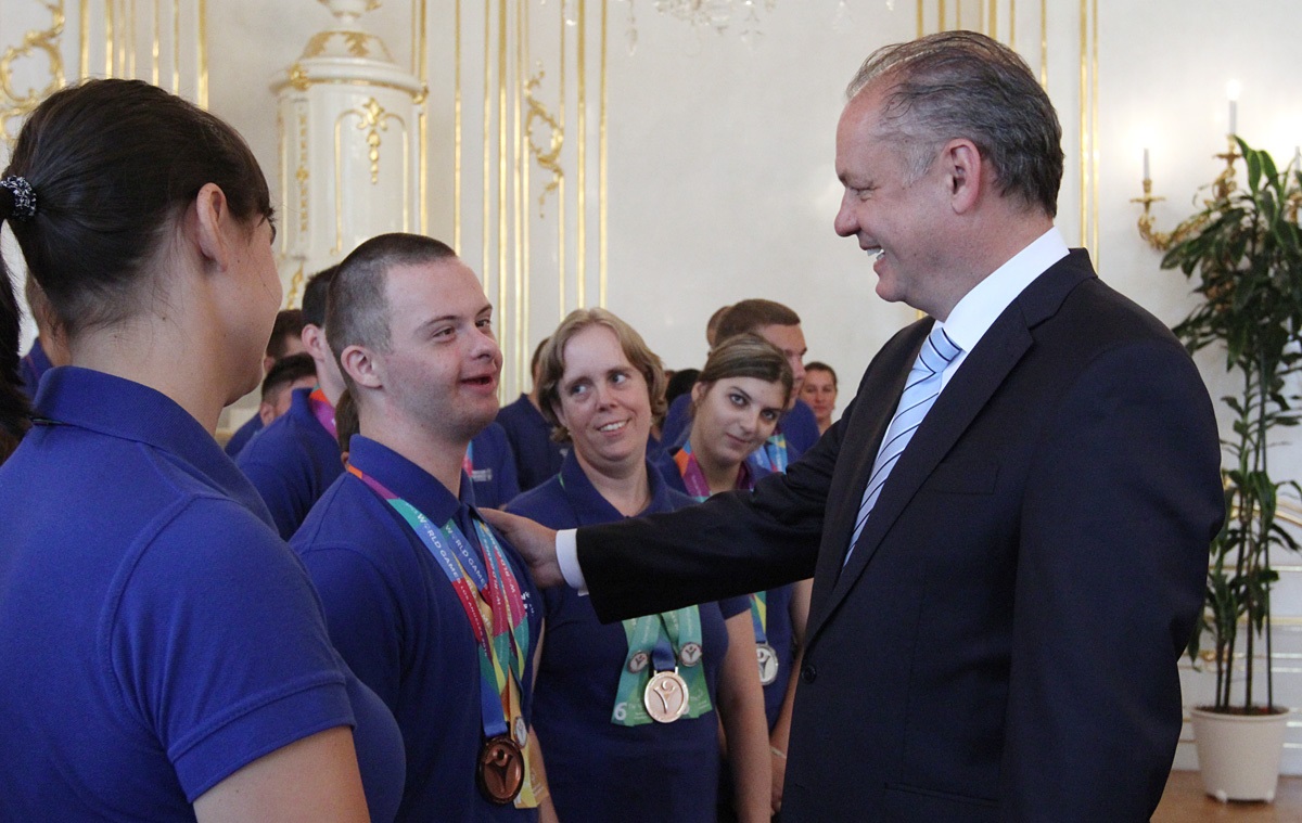 Prezident prijal medailistov letnej špeciálnej olympiády