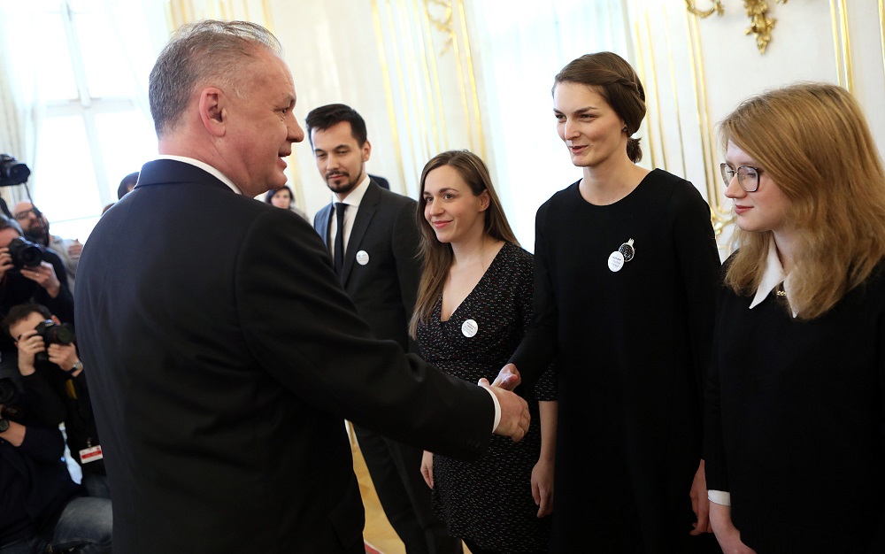 Andrej Kiska prijal členov iniciatívy Za slušné Slovensko