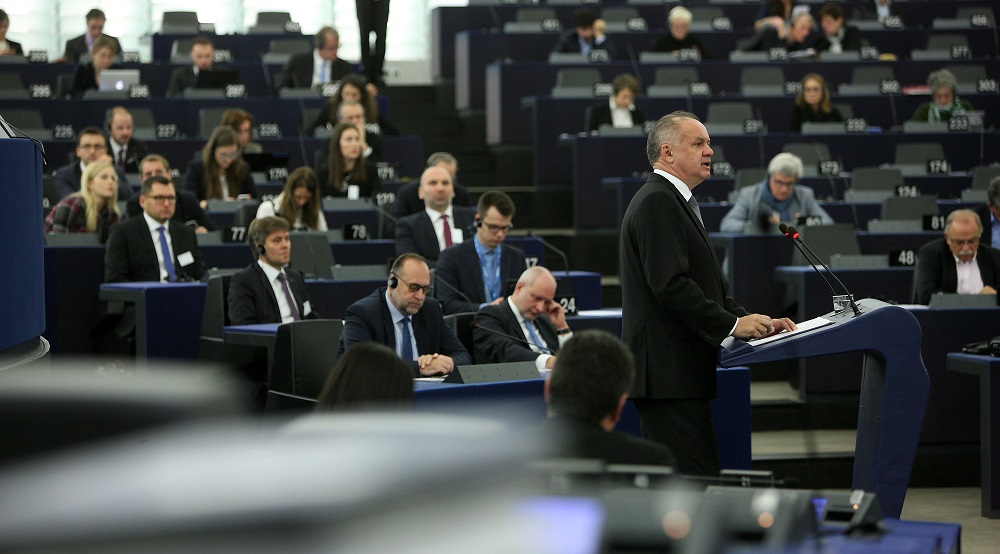 President Kiska addressed the European Parliament