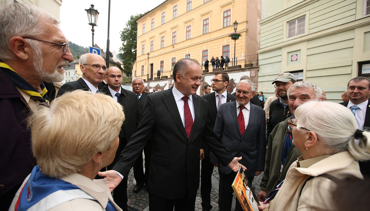 Prezident na Salamandrových dňoch v Banskej Štiavnici 