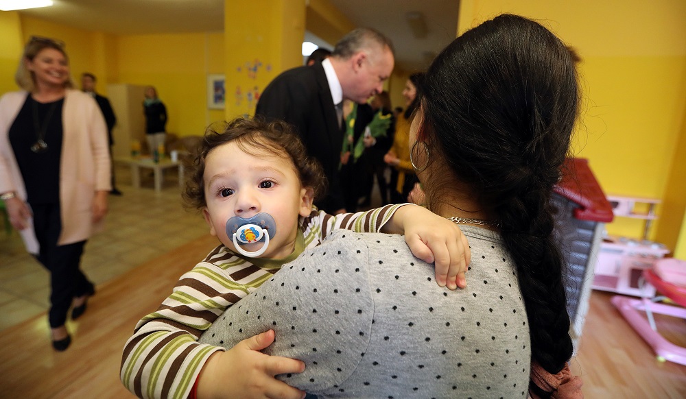 Prezident navštívil krízové centrum Brána do života