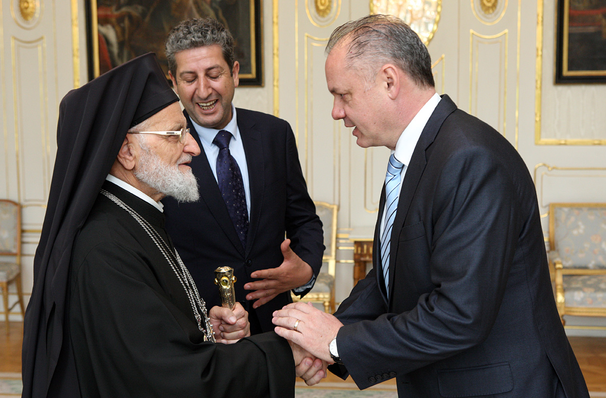 Kiska vyjadril podporu patriarchovi Gregoriosovi III. z Damasku