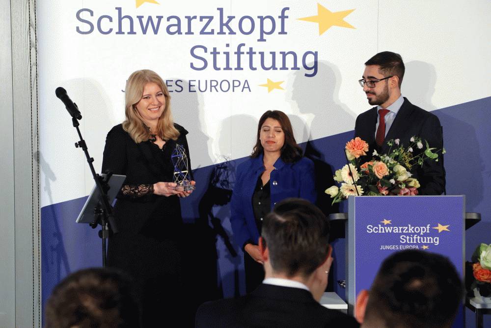 Prezidentka si prevzala Európsku cenu nadácie Schwarzkopf 