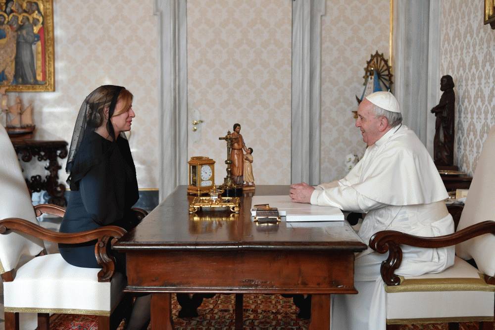 President Meets Pope Francis at the Vatican