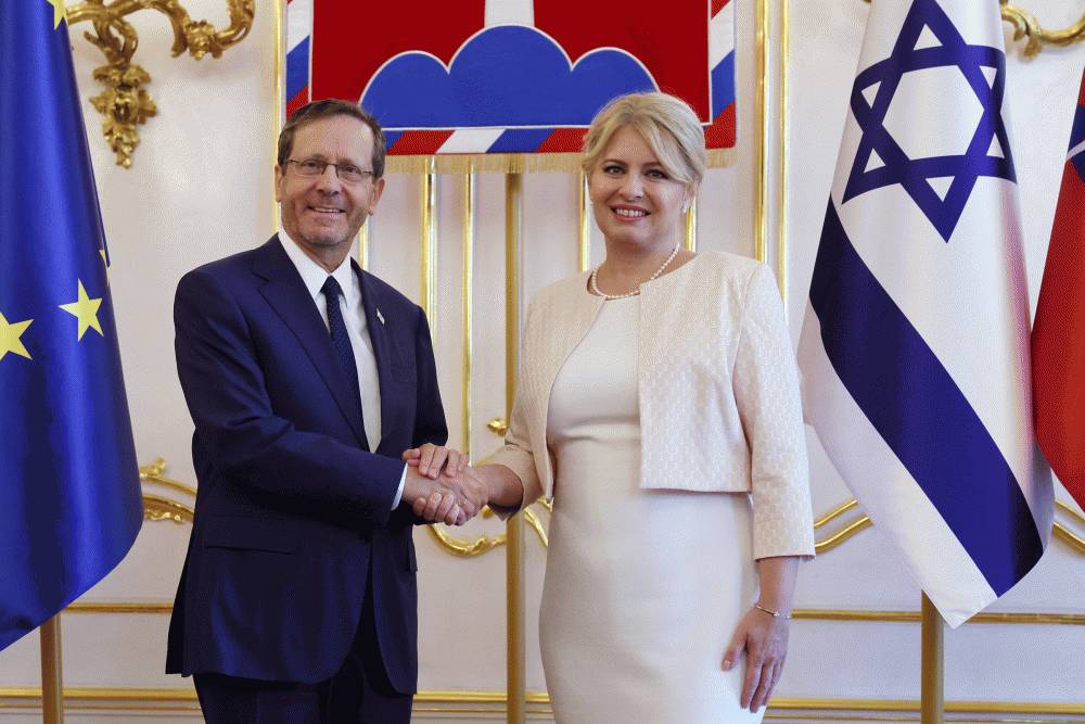 Israel President Isaac Herzog visits Slovakia