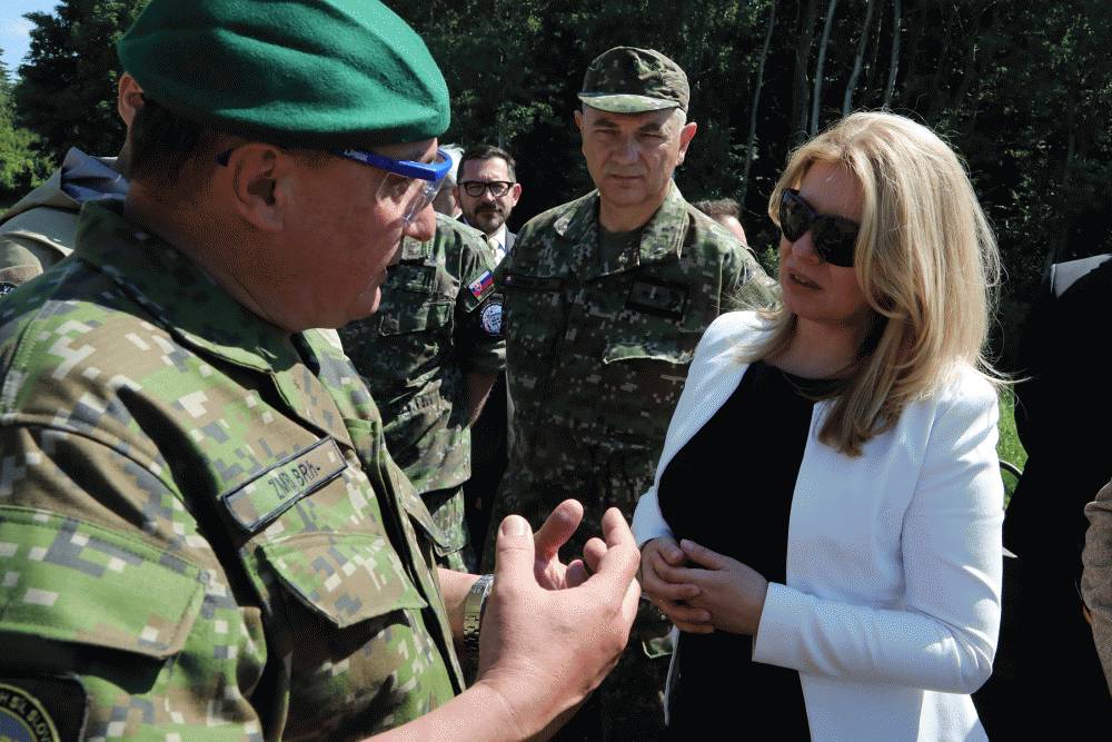 Prezidentka sa zúčastnila na vojenskom cvičení Slovak Shield 