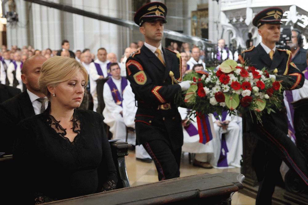 Prezidentka vzdala úctu zosnulému kardinálovi Tomkovi