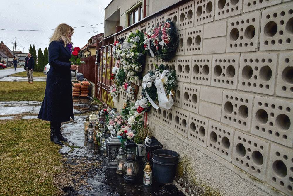 Prezidentka si uctila pamiatku Jána Kuciaka a Martiny Kušnírovej