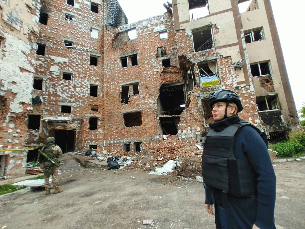 President in Ukraine: I Have Seen the Traces of Destruction with My Own Eyes 