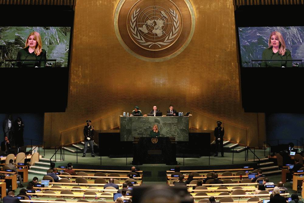 Prezidentka vystúpila na Valnom zhromaždení OSN
