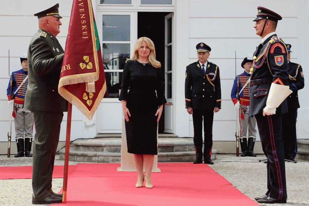 Prezidentka zapožičala bojovú zástavu vojenskému útvaru Martin