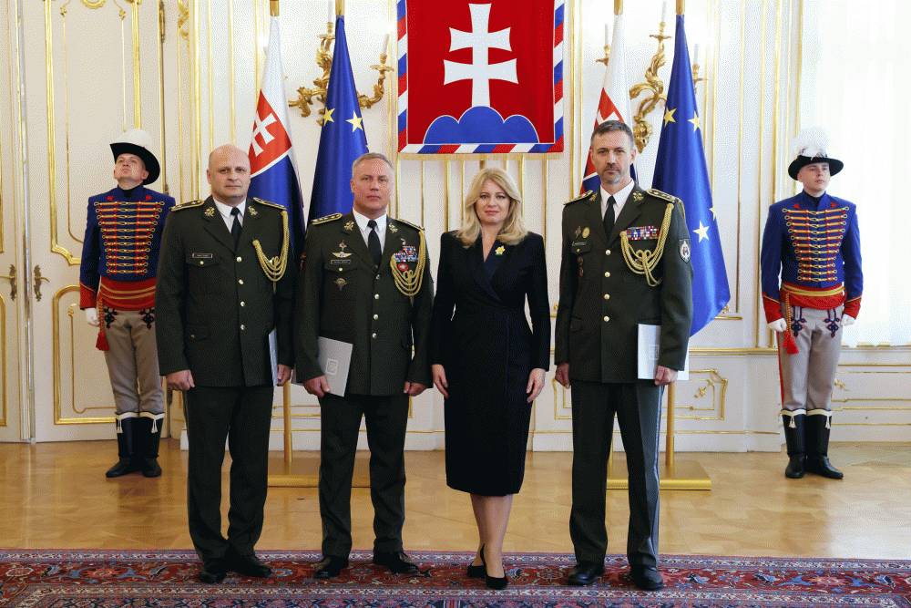 Prezidentka vymenovala a pov&yacute;&scaron;ila gener&aacute;lov ozbrojen&yacute;ch s&iacute;l 