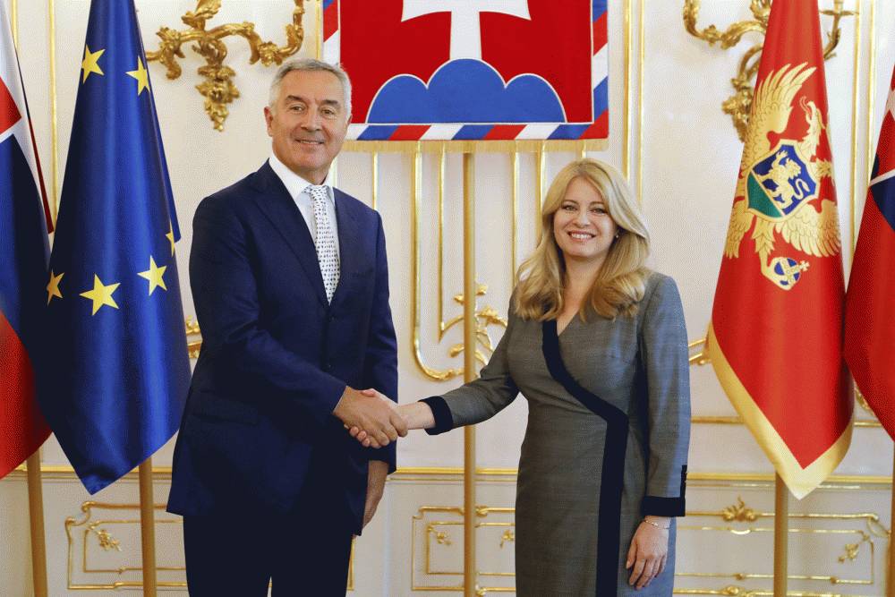 Prezidentka prijala prezidenta Čiernej Hory
