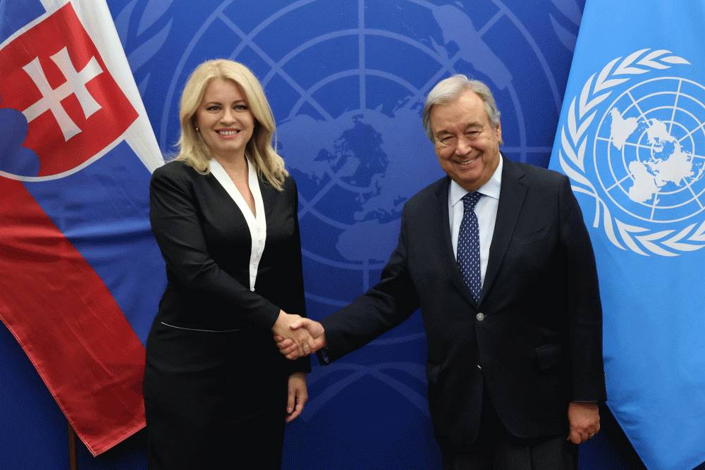 Prezidentka rokovala s generálnym tajomníkom OSN 