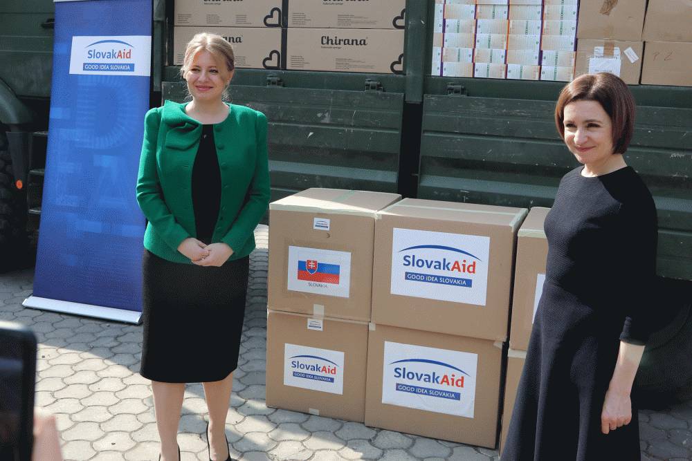 Prezidentka odovzdala v Moldavsku humanitárnu pomoc 