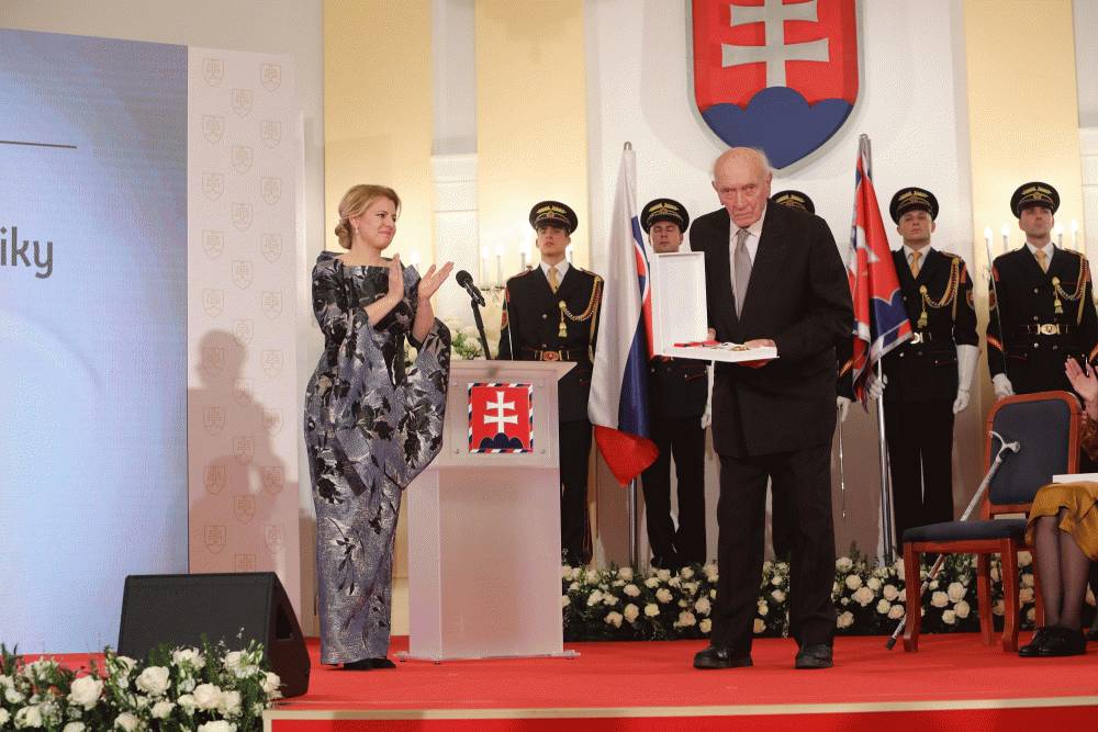 Prezidentka gratulovala k 95. narodeninám Branislavovi Tvarožkovi