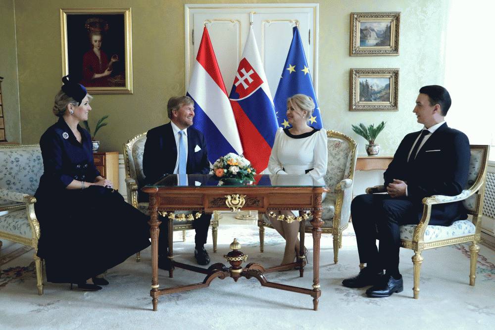 Holandský kráľovský pár pricestoval na návštevu Slovenska