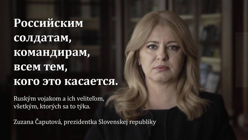Výzva prezidentky ruským vojakom páchajúcim násilie na ženách