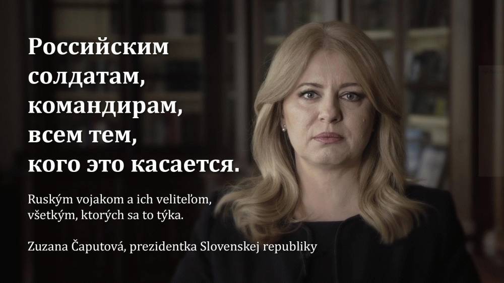Výzva prezidentky ruským vojakom páchajúcim násilie na ženách
