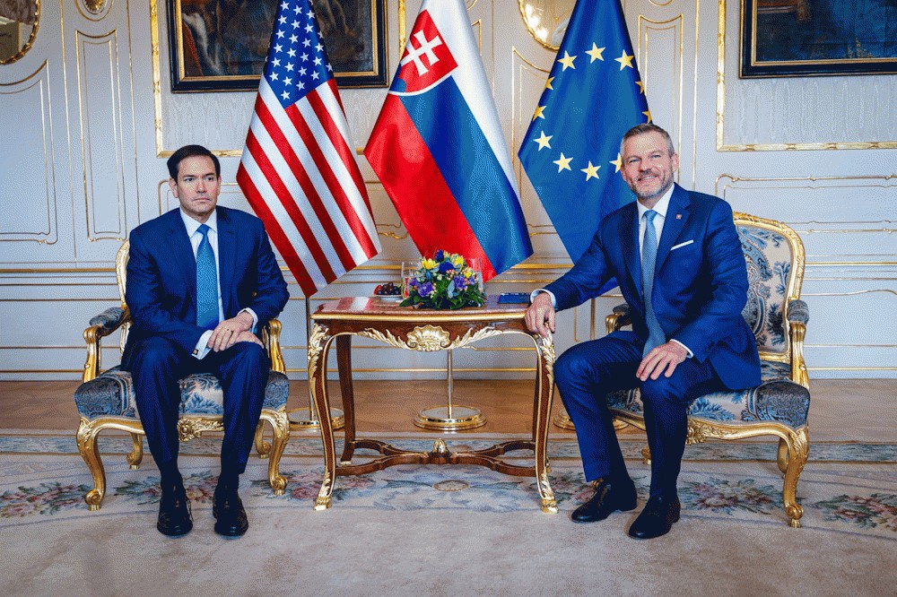 Prezident SR prijal ministra zahraničn&yacute;ch vec&iacute; USA Marca Rubia