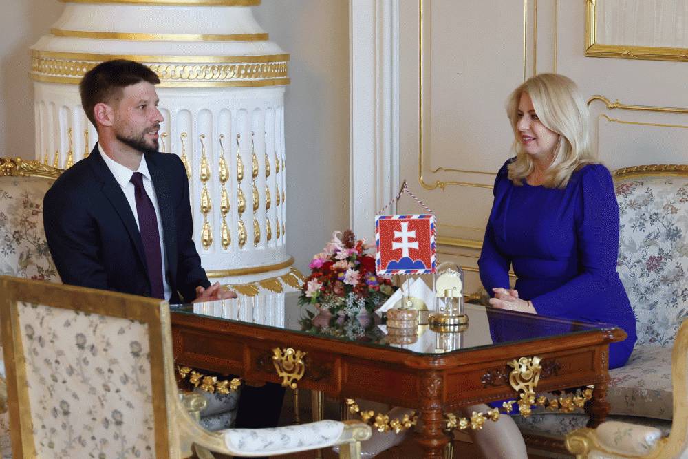 Prezidentka prijala predsedu PS Michala Šimečku 
